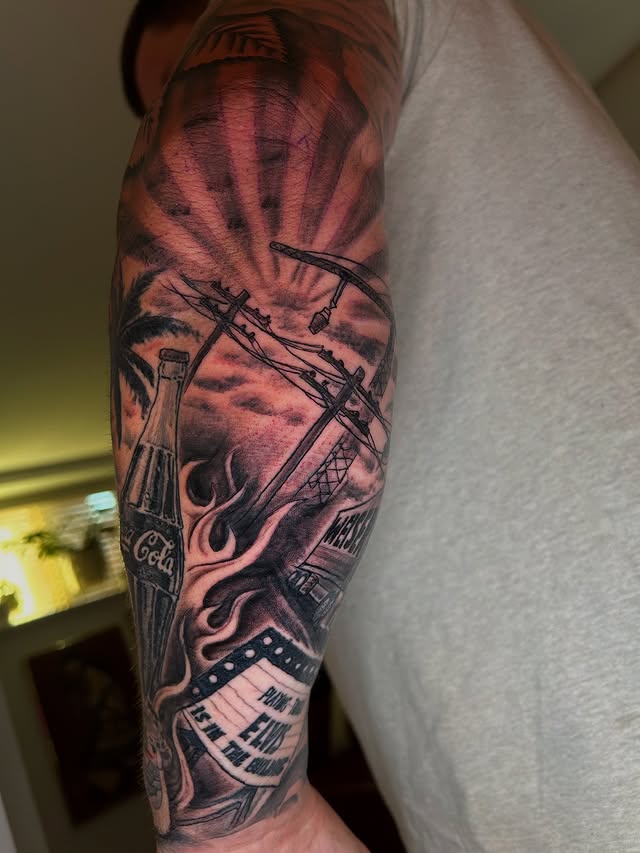 Selected tattoo work, wide placement